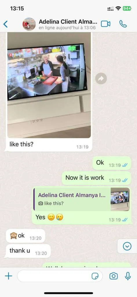 WhatsApp customer support chat screenshot example 4 demonstrating quick resolution